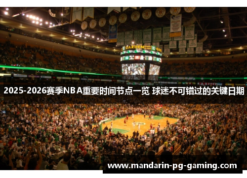 2025-2026赛季NBA重要时间节点一览 球迷不可错过的关键日期